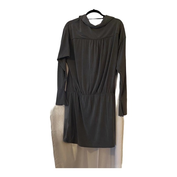 Free People Size Small Women's Gray Long Sleeve Surplice Neck Casual Mini Dress - Picture 2 of 12